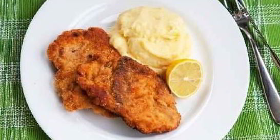 Рыба в кляре с картофельным пюре