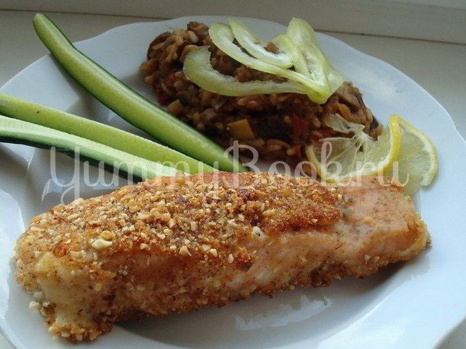 Рецепт рыбы в миндальной панировке