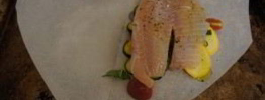 рыба в пергаменте с овощами. Шаг 4