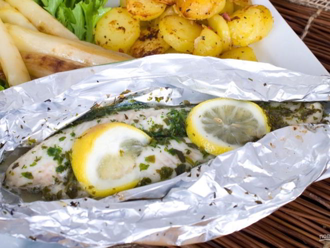 Рецепт рыбы зубатка в фольге