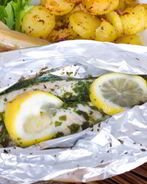 Рыба зубатка в фольге