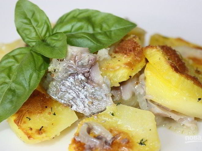 Рецепт селедки на картофельной подушке