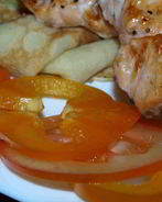 Семга на шпажках, запеченная в духовке