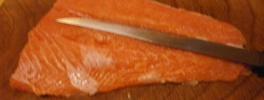 семга с луком-пореем и ванилью. Шаг 3