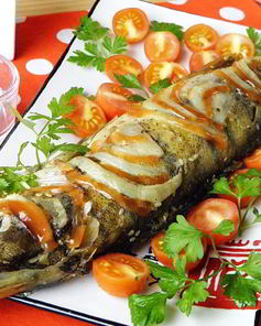 Судак в духовке, запеченный в фольге