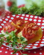 Треска с овощами в фольге