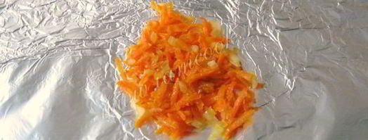 треска с овощами в фольге. Шаг 6