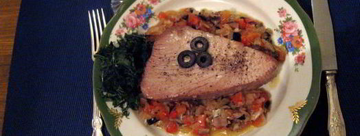 тунец, запеченный с анчоусами и овощами. Шаг 11