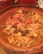 Тушеная рыба с овощами