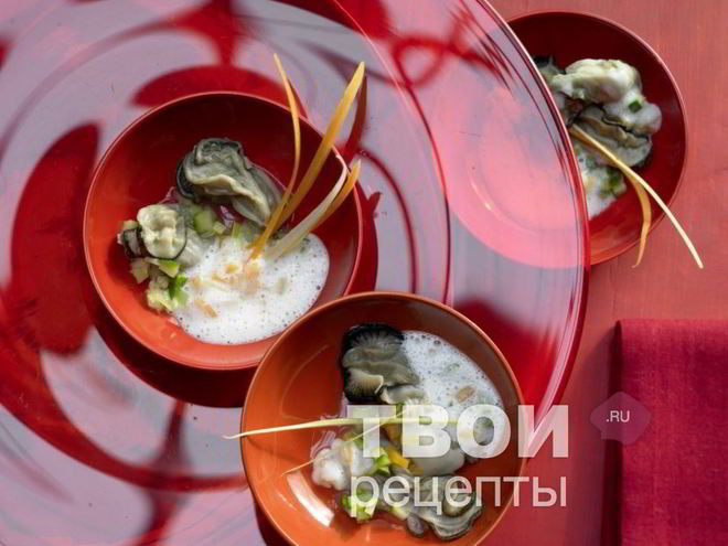Рецепт устриц с овощами