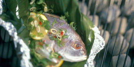 Запеченная рыба красноперка