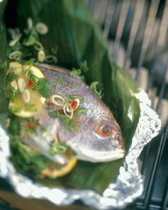 Запеченная рыба красноперка