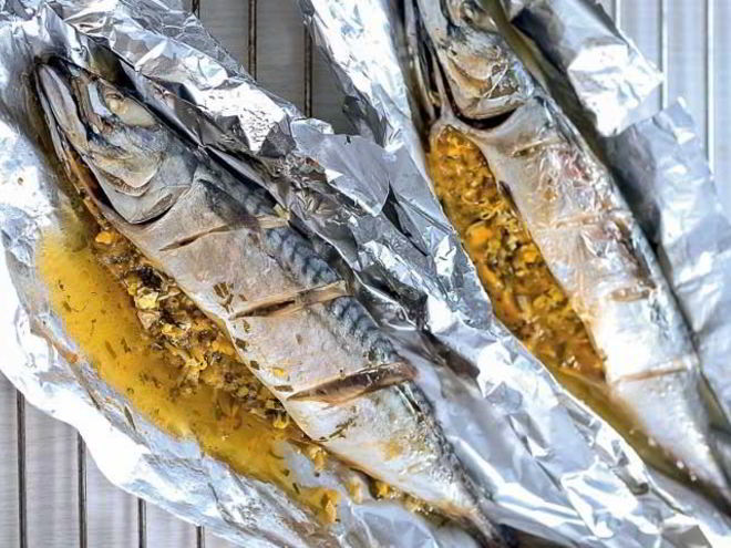 Рецепт запеченной в фольге скумбрия