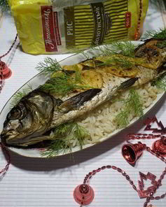 Запеченный фаршированный карп