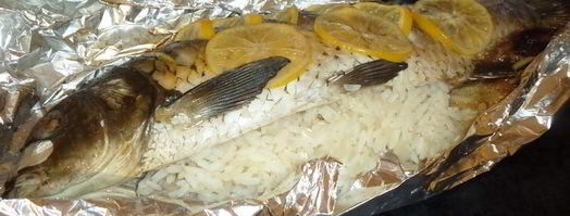 запеченный фаршированный карп. Шаг 13