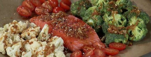 запеченный лосось с овощами. Шаг 3