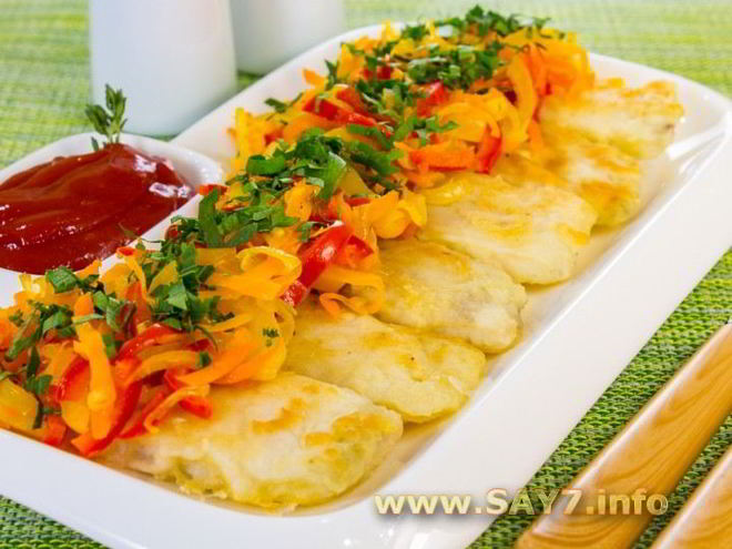 Рецепт жареной рыбы с овощами