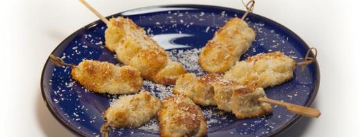 фруктовые шашлычки в кокосовом бисквите. Шаг 5