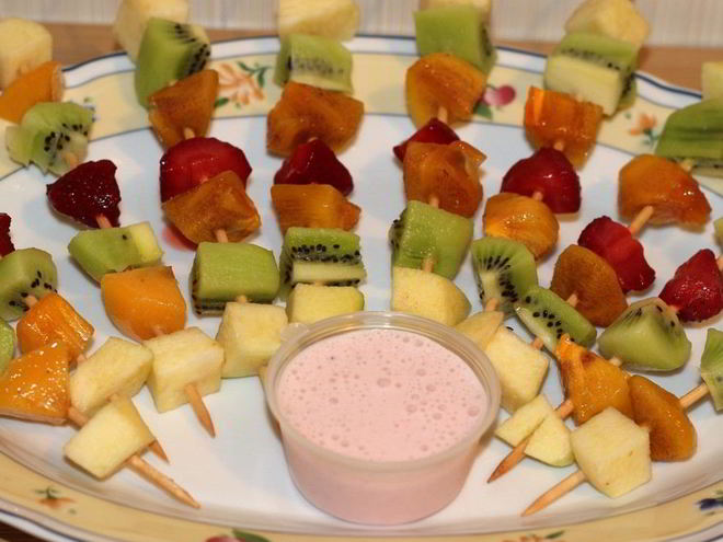 Рецепт фруктовых шашлычков