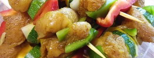 куриный шашлычок по-карибски с манговой сальсой. Шаг 4