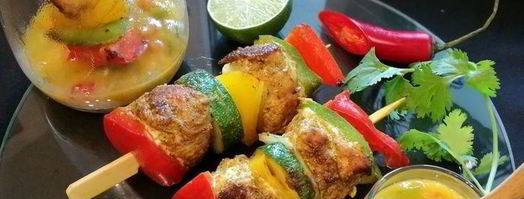 куриный шашлычок по-карибски с манговой сальсой. Шаг 6