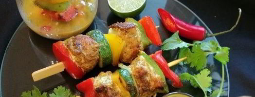 куриный шашлычок по-карибски с манговой сальсой. Шаг 7