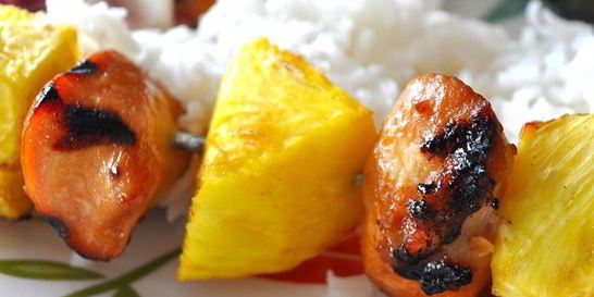 Куриный шашлык по-гавайски