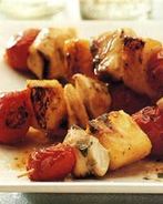 Куриный шашлык в лимонном маринаде с ананасом