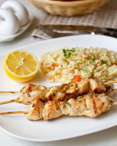 Куриные шашлычки в розмариново-апельсиновом маринаде