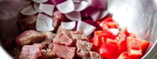 шашлычки из говядины со сладким перцем в имбирном маринаде. Шаг 4