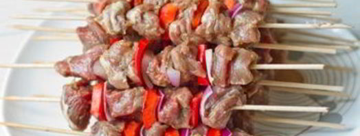 шашлычки из говядины со сладким перцем в имбирном маринаде. Шаг 6