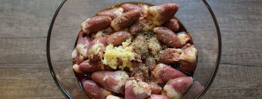 шашлычки из куриных сердечек. Шаг 3