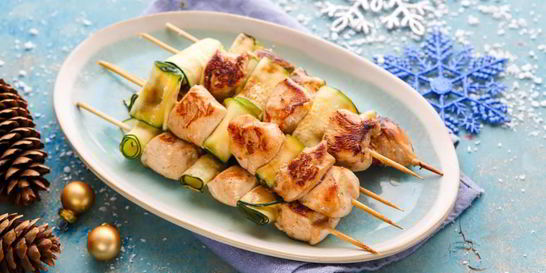 Шашлычки из курицы с цукини
