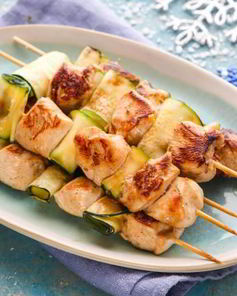 Шашлычки из курицы с цукини