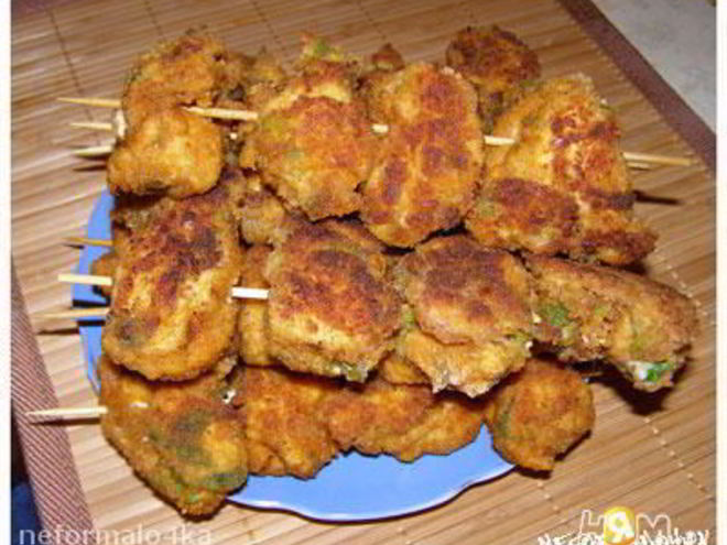 Рецепт шашлычков из курицы в панировке
