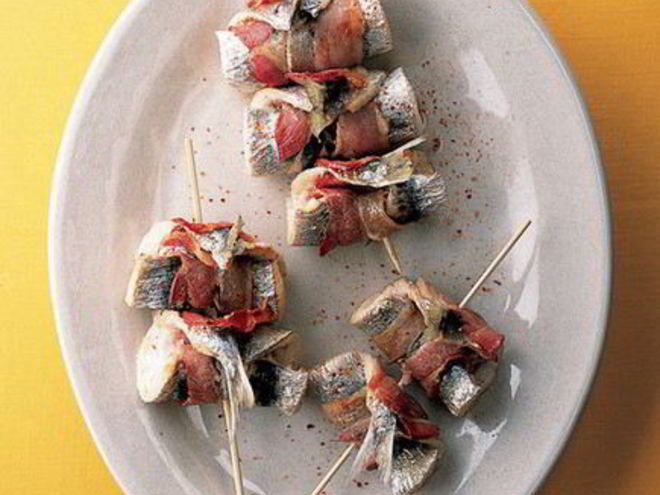 Рецепт шашлычков из сардин