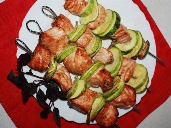 Рецепт шашлычков из семги
