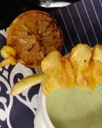 Шашлычок из куриного филе с кокосовым супом