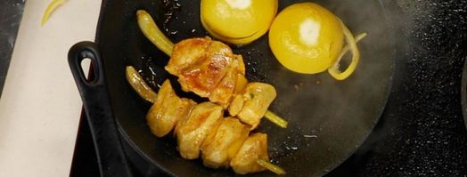 шашлычок из куриного филе с кокосовым супом. Шаг 4