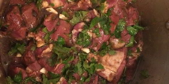 Шашлык из баранины мятой и наршарабом