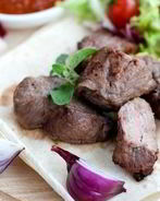 Шашлык из баранины с киви