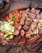 Шашлык из бараньей мякоти с луком