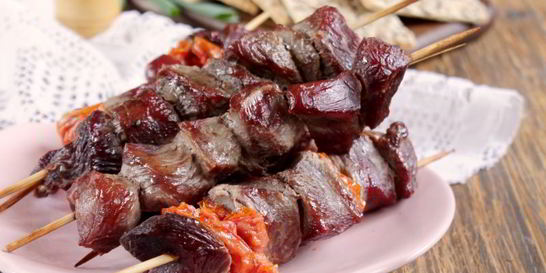 Шашлык из говядины в духовке