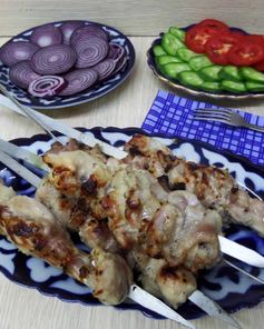 Шашлык из кролика на минеральной воде