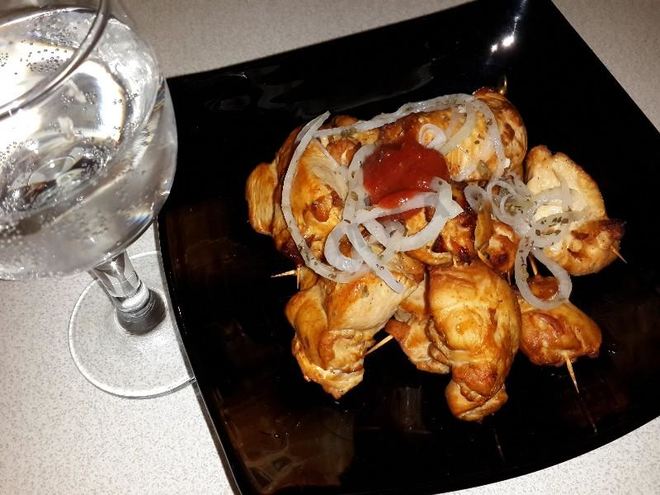 Рецепт шашлыка из куриной грудки в духовке