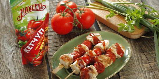 Шашлык из курицы с помидорами черри