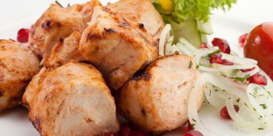 Шашлык из курицы в духовке