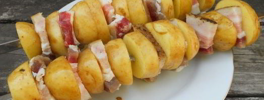 шашлык из молодого картофеля и сала. Шаг 3
