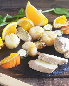 Шашлык из морских гребешков