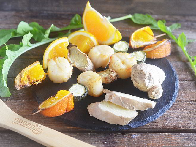 Рецепт шашлыка из морских гребешков